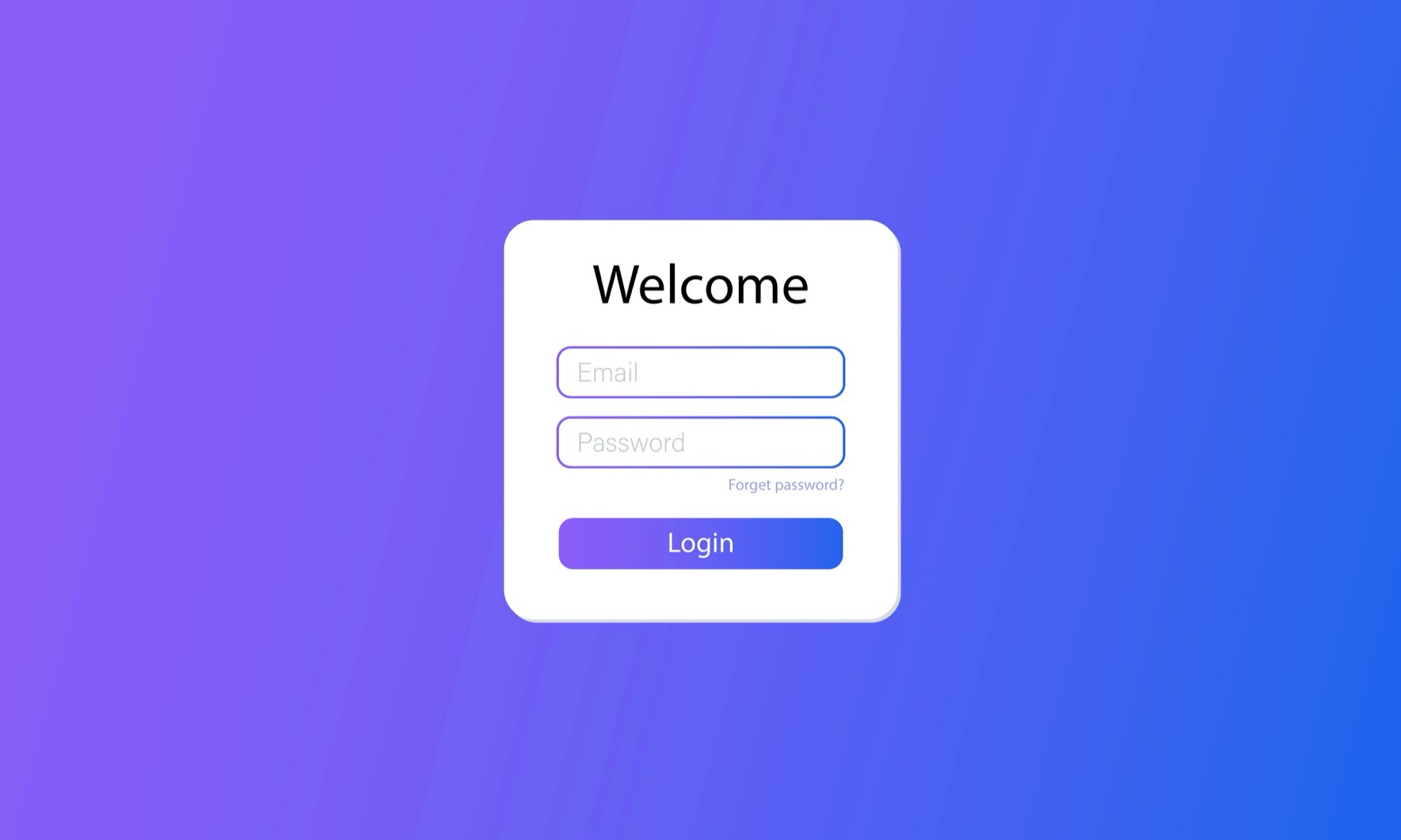 The login form for the website. The user interface template. Vector ...